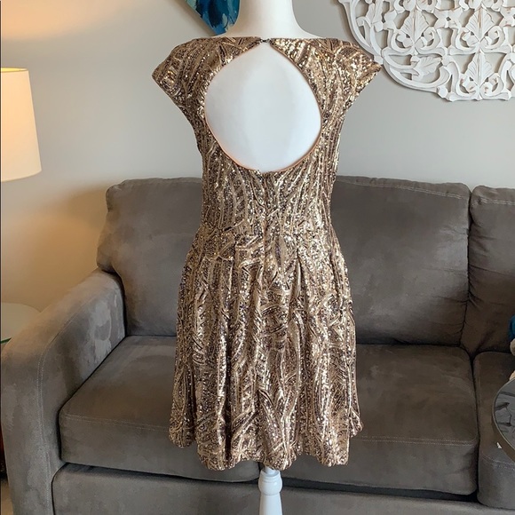 Badgley Mischka Dresses Belle Badgley Mischka Rose Gold Sequin